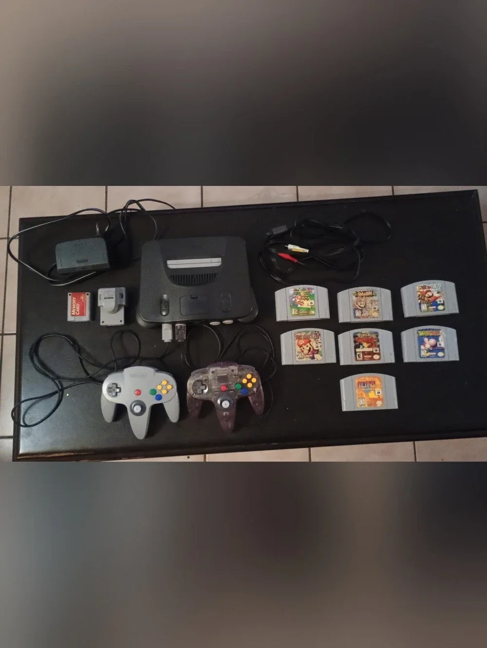 Nintendo N64 Console Bundle 2 Controllers And 7 Games